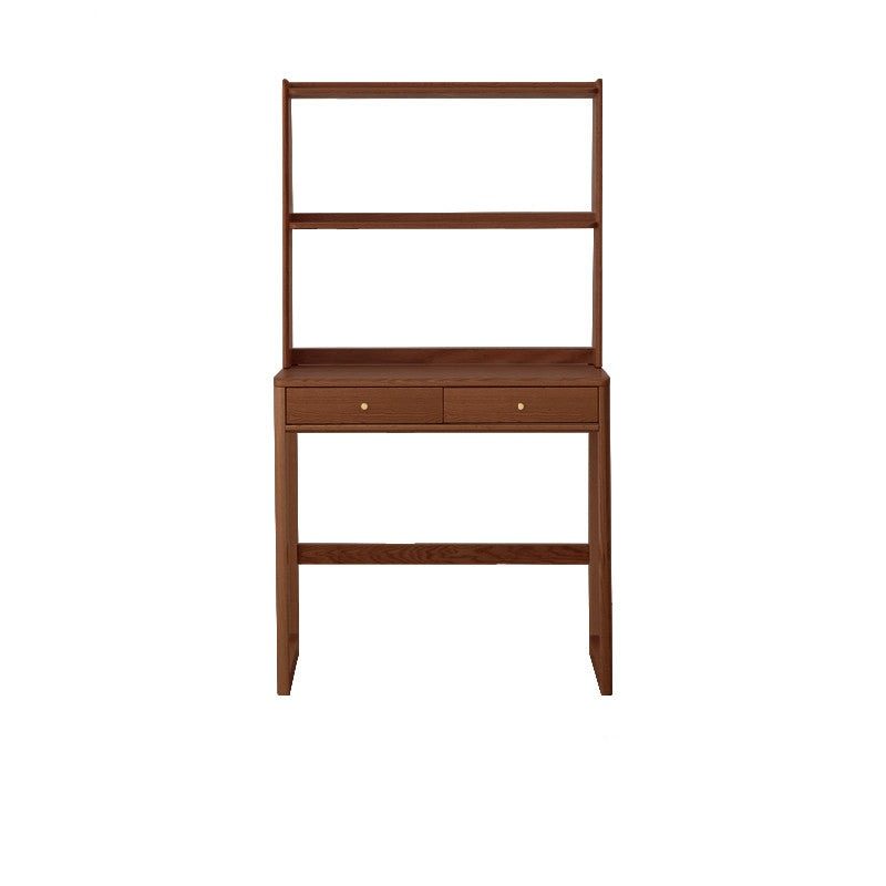 Solid Oak Wood Small Office Desk - Compact & Durable Home Office Furniture for Writing, Studying & Remote Work
