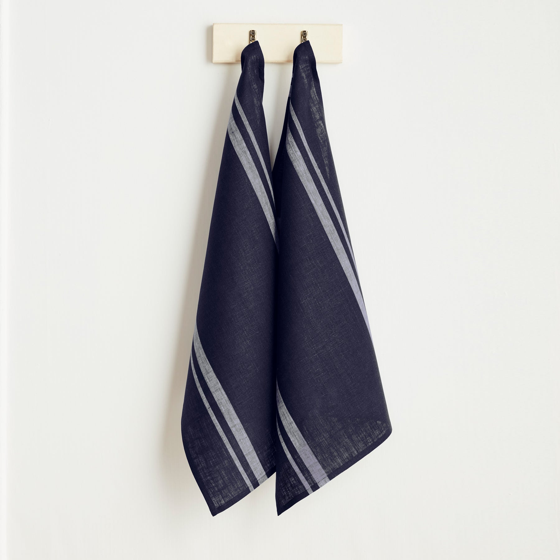 French Striped Kitchen Towels Set of 2 - Absorbent Cotton Dish Cloths for Drying Dishes & Cleaning - Perfect for Farmhouse & Coastal Style Kitchens