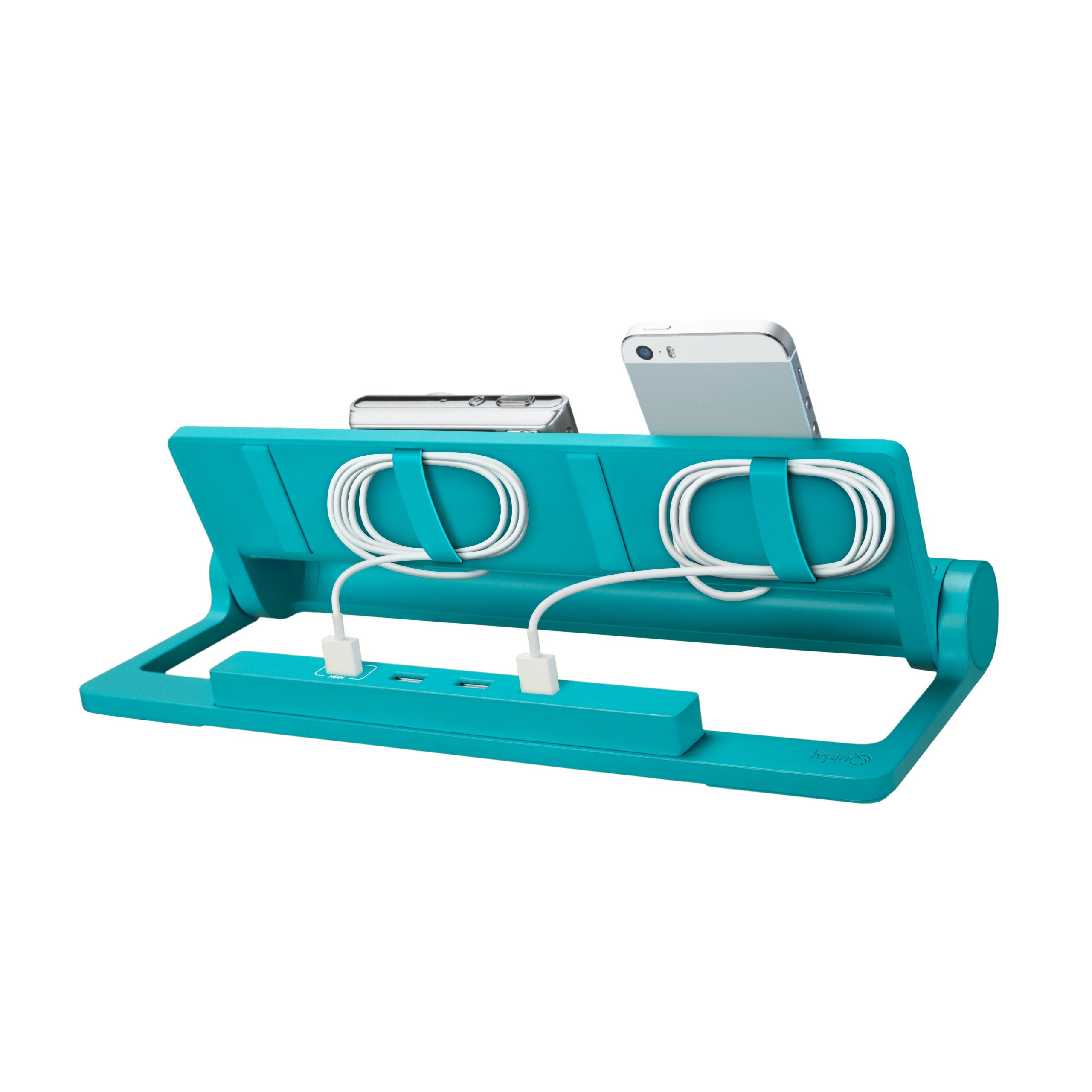 Quirky PCVG3-TL01 Universal USB 3.0 Docking Station with HDMI, Ethernet & 4 USB Ports - Teal Blue - Perfect for Home Office, Remote Work & Multi-Monitor Setup