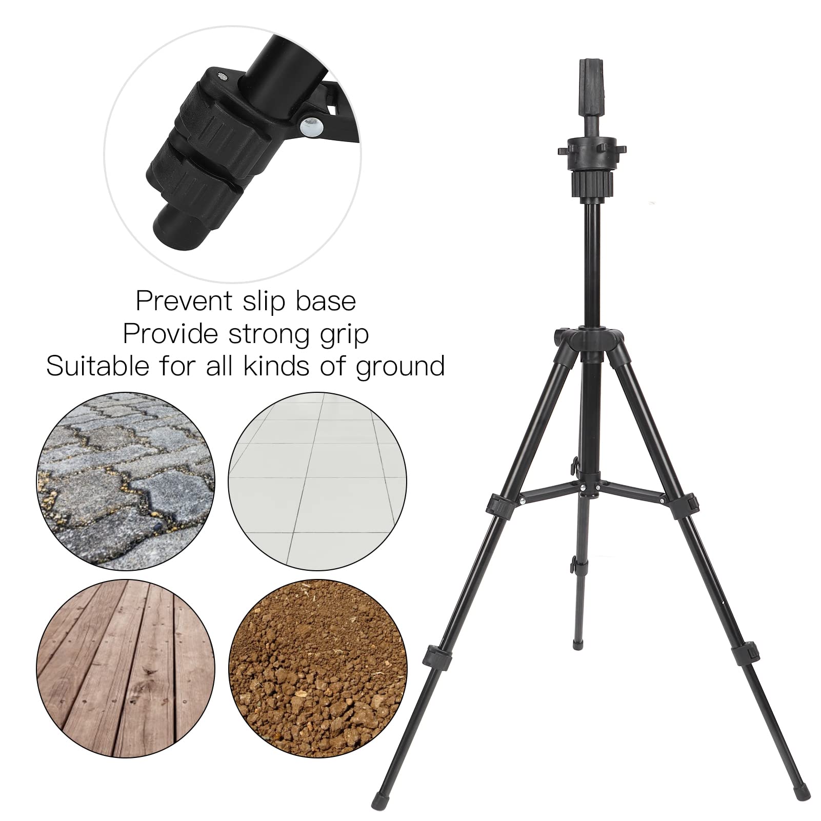 Adjustable Aluminum Alloy Wig Stand Tripod - 10-24 Inch Mini Hairdressing Head Holder for Styling, Training & Display - Perfect for Salon Practice, Cosmetology School & Home Hairdressing