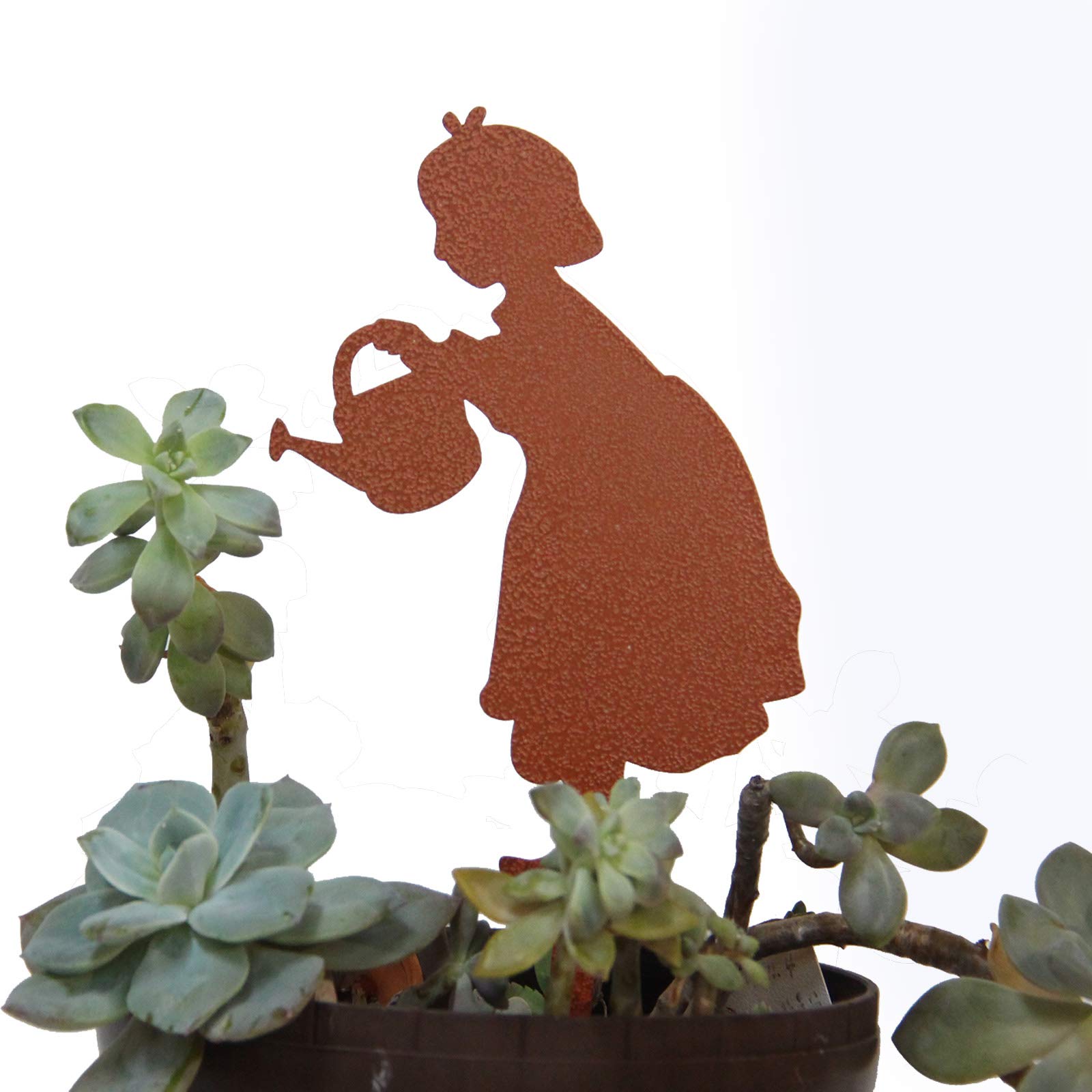 Powder Coated Garden Stakes - Decorative Hair Girl Statue for Outdoor Yard & Garden Decor - Perfect for Flower Beds, Patios, and Lawn Ornaments