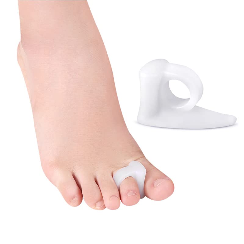 4 Pack Silicone Gel Toe Separators - Bunion Corrector & Hammer Toe Pain Relief for Women & Men - Comfortable Toe Spacers for Yoga, Running, Post-Surgery Recovery & Daily Wear