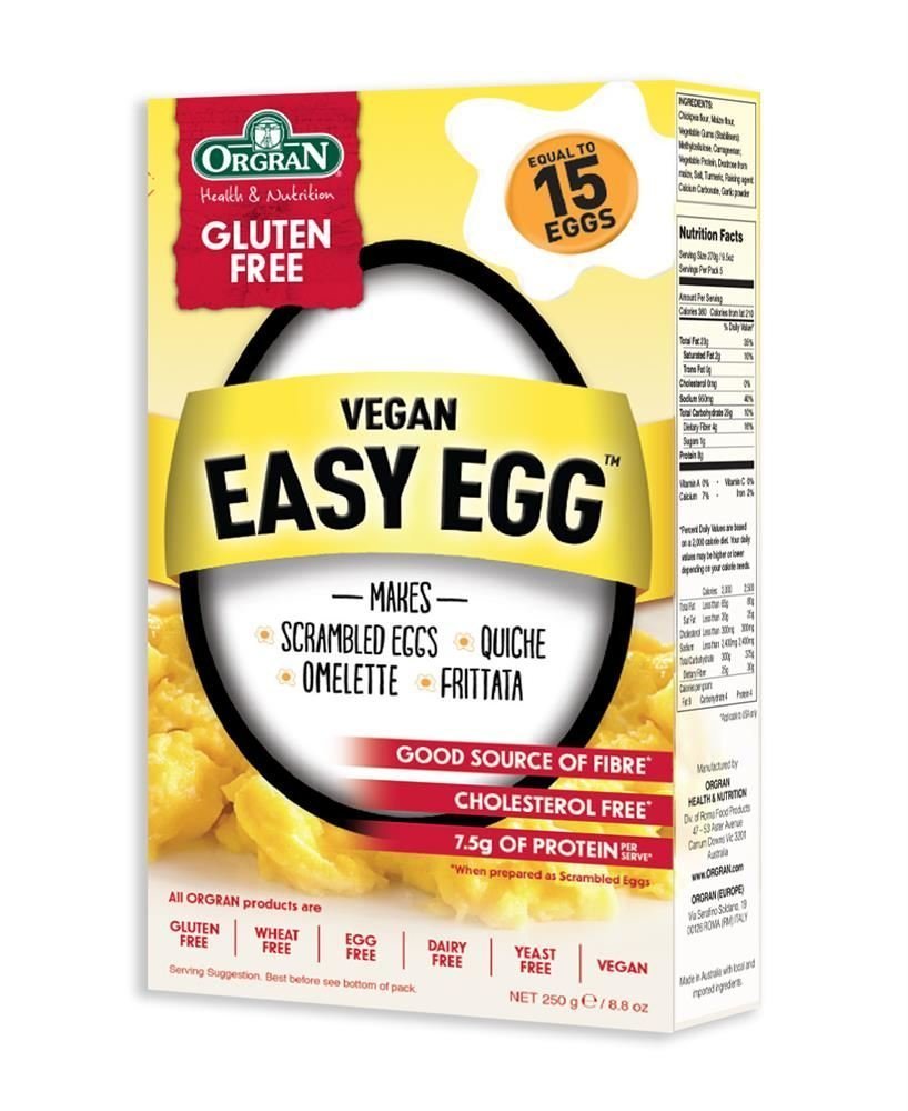 Orgran Vegan Easy Egg Powder 250g (6 Pack) - Plant-Based Egg Substitute for Baking, Cooking & Vegan Recipes