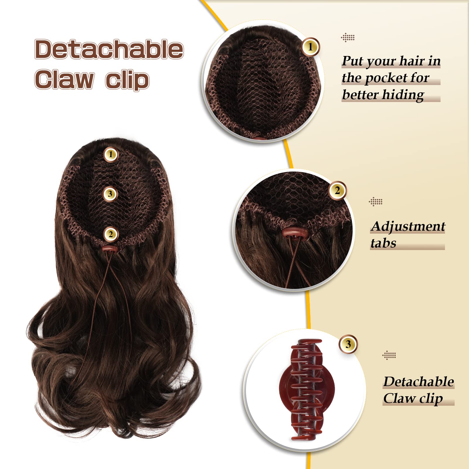 Clip-In Synthetic Claw Hair Extension - 13