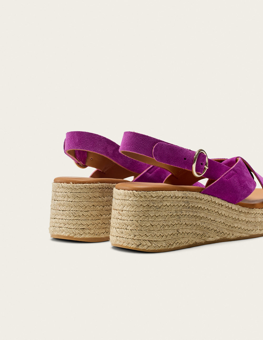 Women's Magenta Suede Espadrilles - Comfortable Summer Sandals for Beach, Vacation & Casual Outings