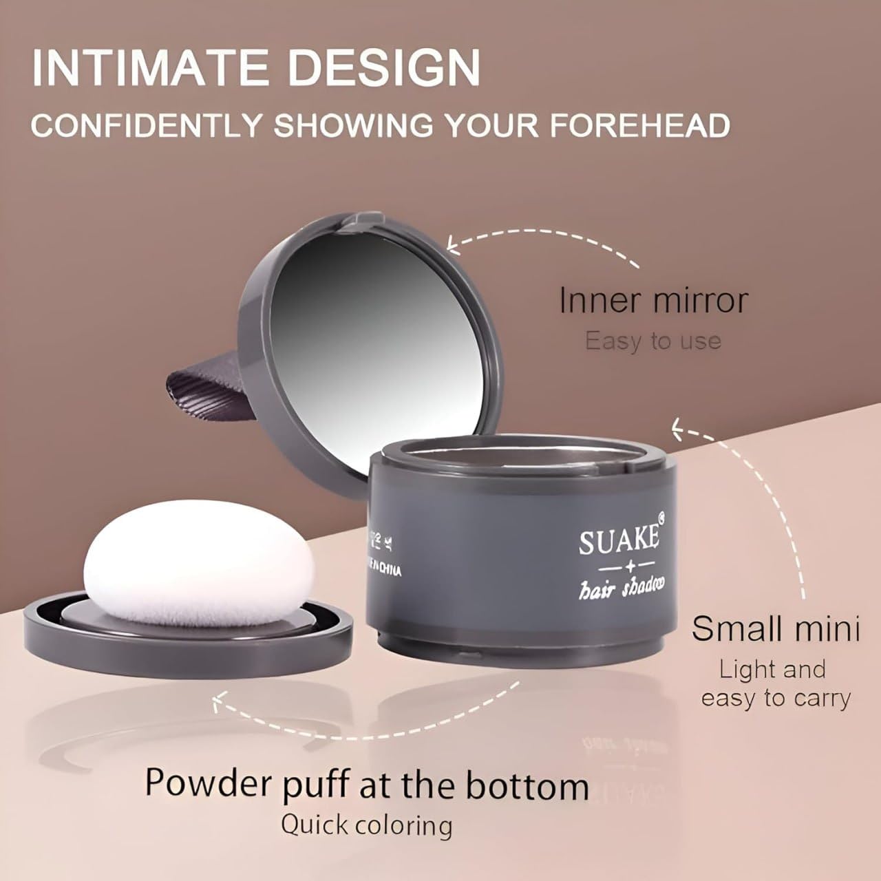 SYCLONIC Root Touch Up Powder for Thinning Hair - Water & Sweat Resistant Hair Loss Concealer, Hairline Powder for Women (Black, 4g) - Perfect for Daily Use, Travel, and Quick Hair Touch-Ups