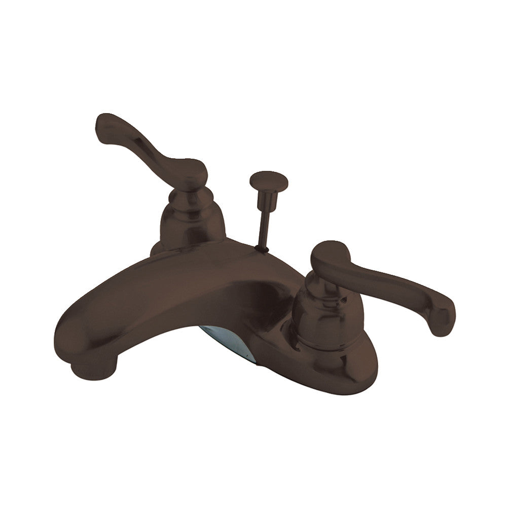 Kingston Brass KB628FL 4-Inch Centerset Bathroom Faucet - Modern Water-Saving Design for Sink Vanity, Perfect for Home & Hotel Bathroom Renovation