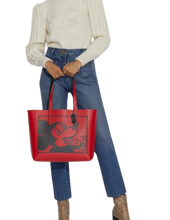 Coach Disney Mickey Mouse X Keith Haring Highline Tote Bag - Limited Edition Designer Crossbody Purse for Women | Perfect for Work, Travel & Everyday Use