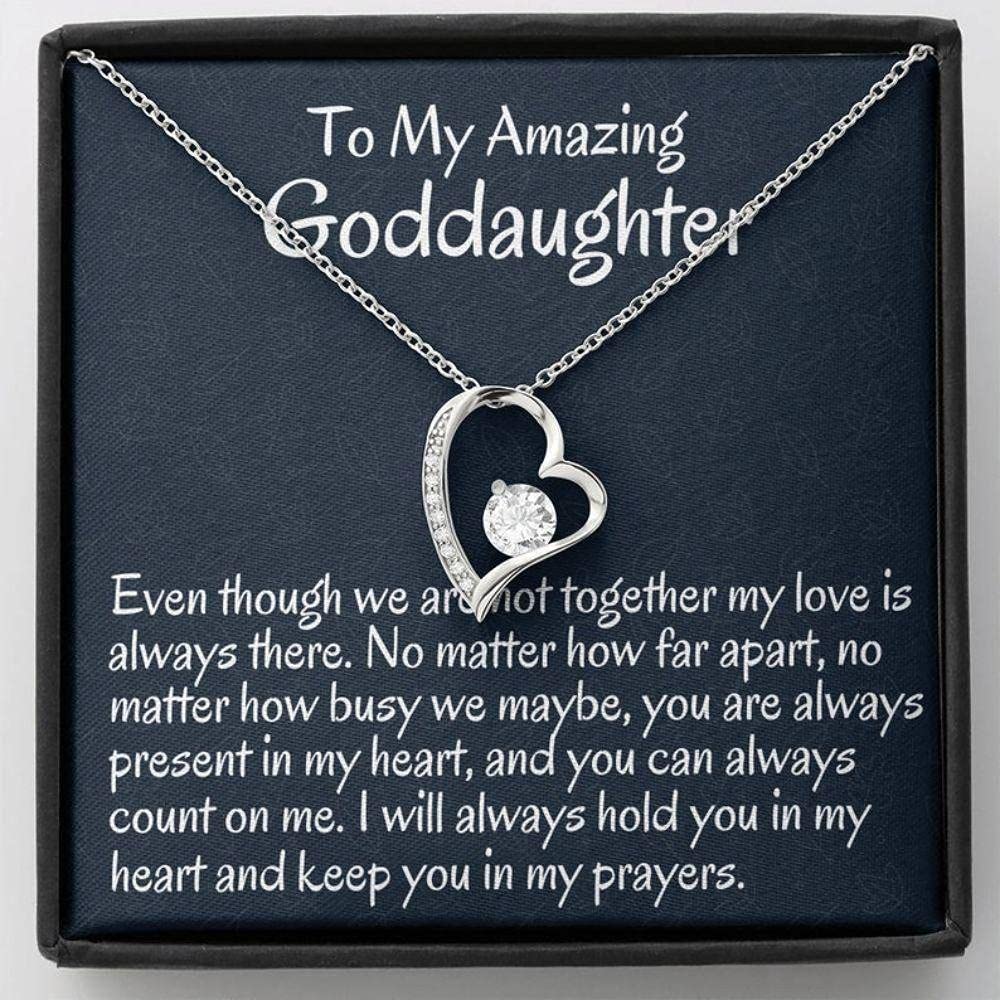Goddaughter Necklace Gift for Baptism & Graduation - Jewelry with Card