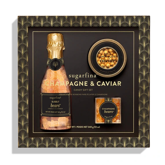 Premium Sugarfina Champagne & Caviar Candy Gift Set - Luxe Gourmet Treats for Birthdays, Anniversaries & Special Occasions
