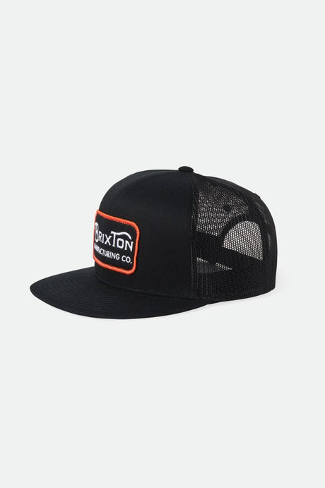 Premium HP Trucker Hat - Adjustable Snapback Cap in Black, Orange & White - Perfect for Outdoor Activities, Sports & Casual Wear
