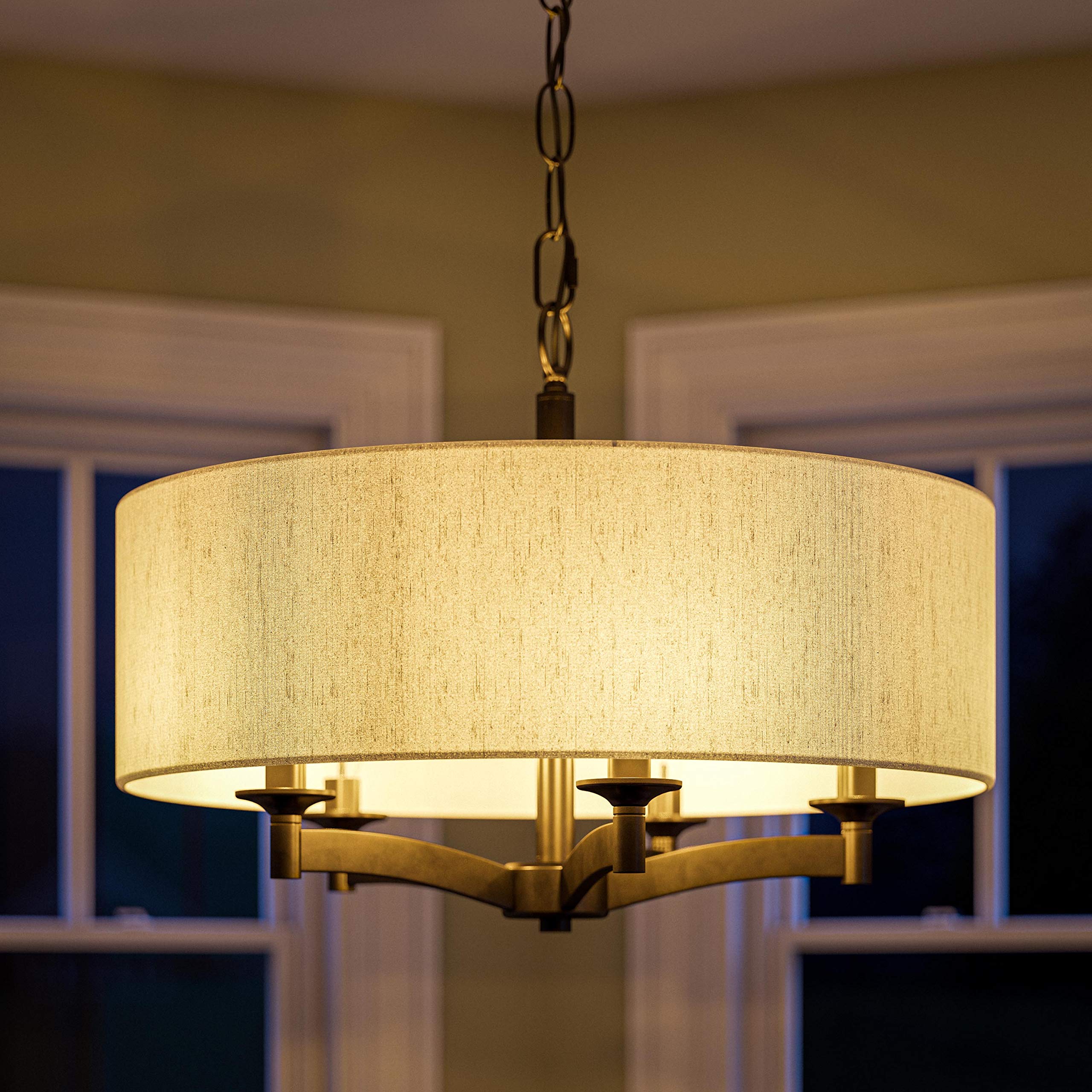 Kenroy Home 93637ORB Rutherford Large Pendant Light Fixture in Oil Rubbed Bronze - Perfect for Kitchen Island, Dining Room, or Entryway Lighting