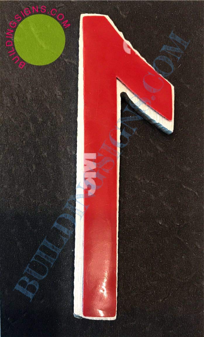 Elegant Aluminum Number 1 Door Sign - Rust-Free, Double-Sided Tape, 2.75 Inch (Brushed Silver) - Perfect for Home, Office, or Apartment Door Decoration
