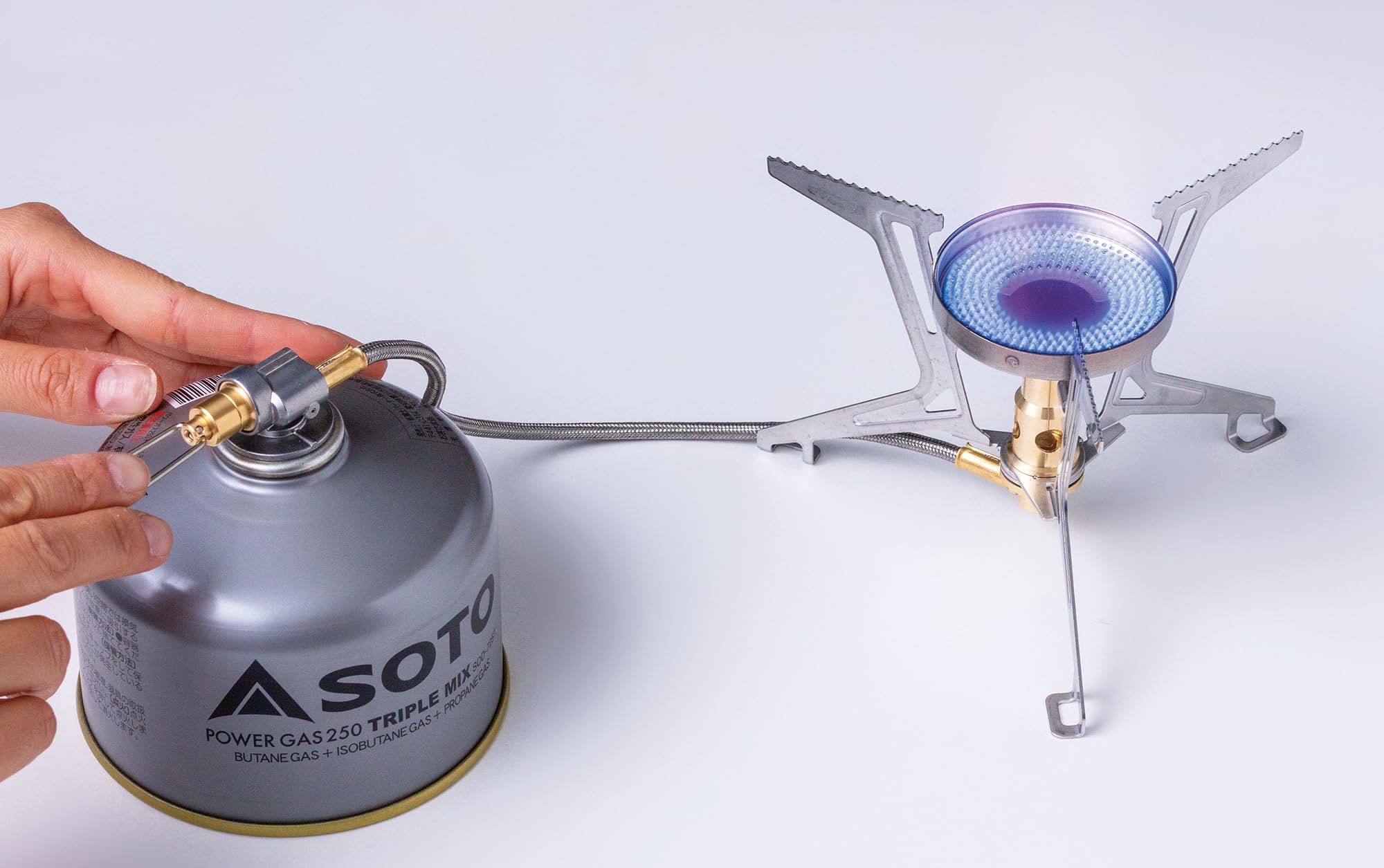 SOTO Fusion Trek Detachable Camping Stove with Micro Regulator Valve System - Wind-Resistant Portable Gas Stove for Backpacking, Hiking & Outdoor Cooking | Perfect for Camping Trips, Picnics & Emergency Preparedness