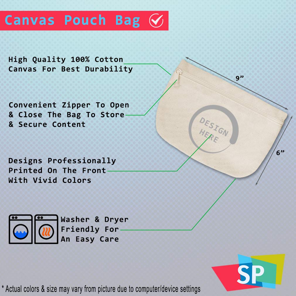 Custom Sushi Canvas Makeup Bag - 9x6 Inch Personalized Pouch for School & Travel