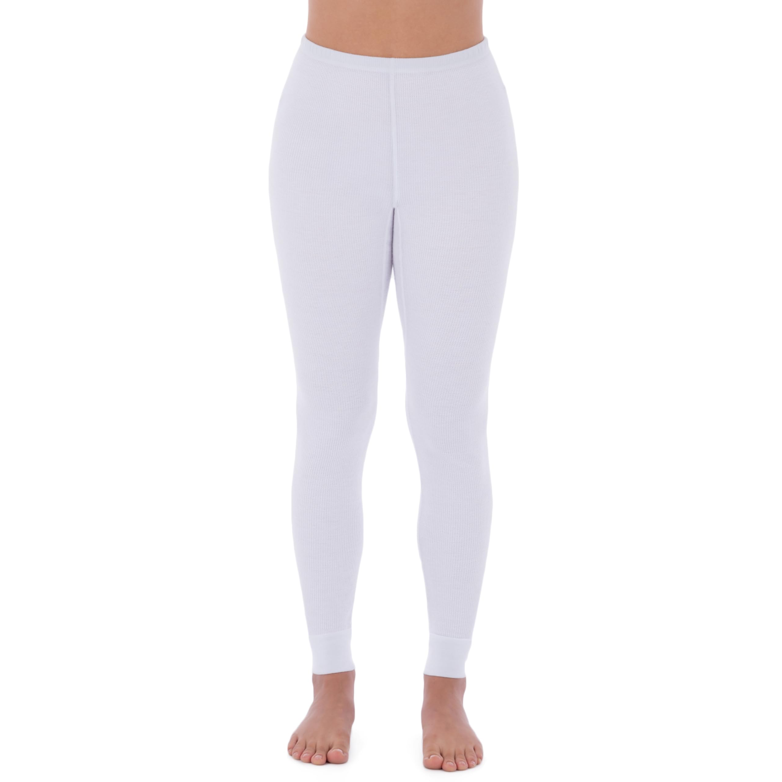 Fruit of the Loom Women's Micro Waffle Thermal Bottom Pants - Soft Fleece-Lined Winter Leggings for Warmth & Comfort - Perfect for Cold Weather, Lounging, Yoga & Layering