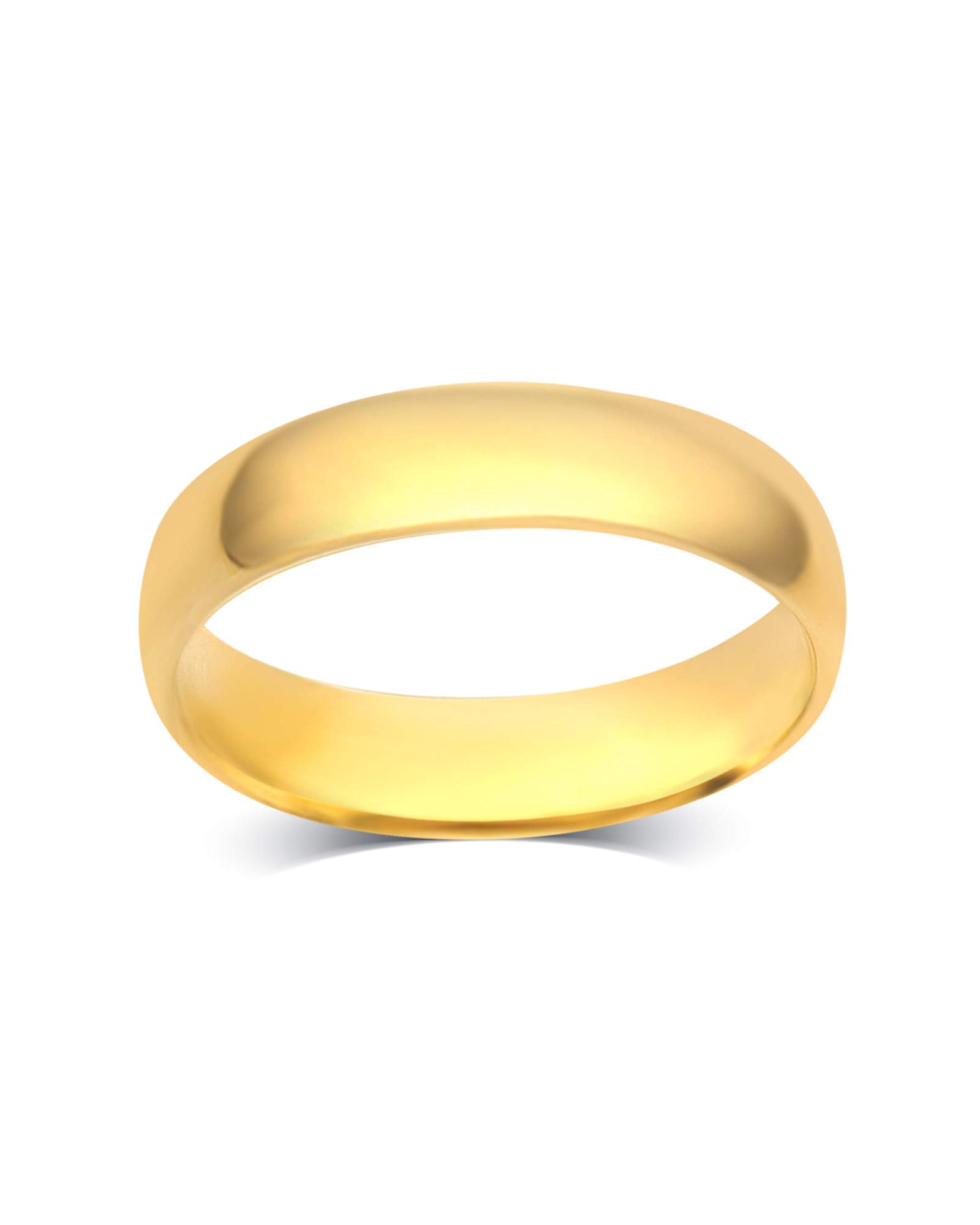 10K Solid Gold Comfort Fit Wedding Band - 2MM to 8MM High Polished Unisex Ring for Men & Women | Anniversary, Engagement & Promise Ring | Gift Box Included (White Gold, Yellow Gold) | Perfect for Weddings, Anniversaries & Special Occasions