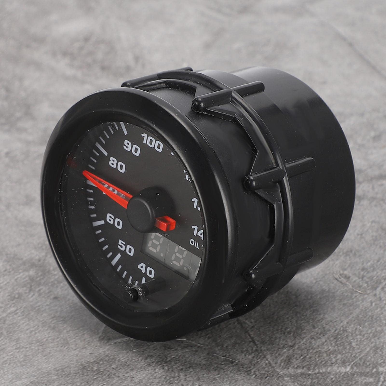 Qiilu 52mm 2-in-1 Car Oil Temperature Gauge with 7-Color LED Display & Sensor - Accurate Oil Temp Meter for Engine Monitoring - Perfect for Performance Cars, Trucks, and Racing Vehicles