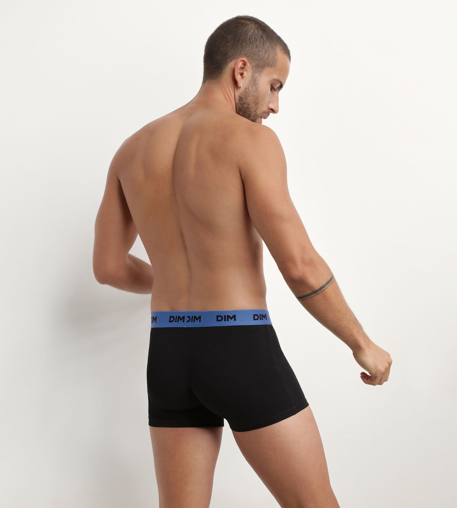 3 Pack Men's Black Boxer Briefs with Colorful Waistband - Mimosa, Lilac & Mix Colors - Comfortable Underwear for Daily Wear, Gym & Travel