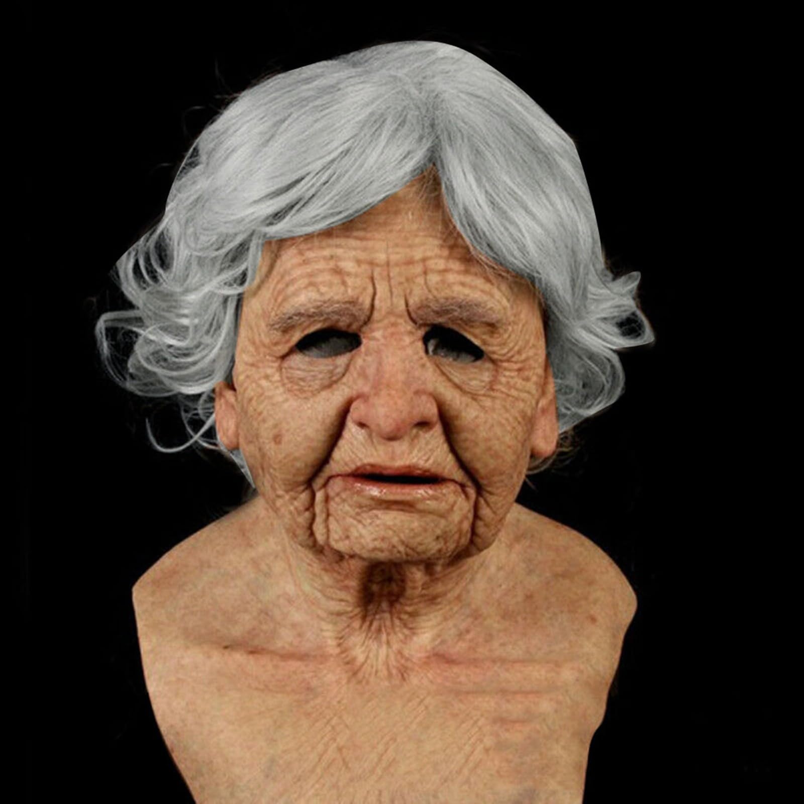 Realistic Old Man Mask for Halloween & Cosplay Scary Costume