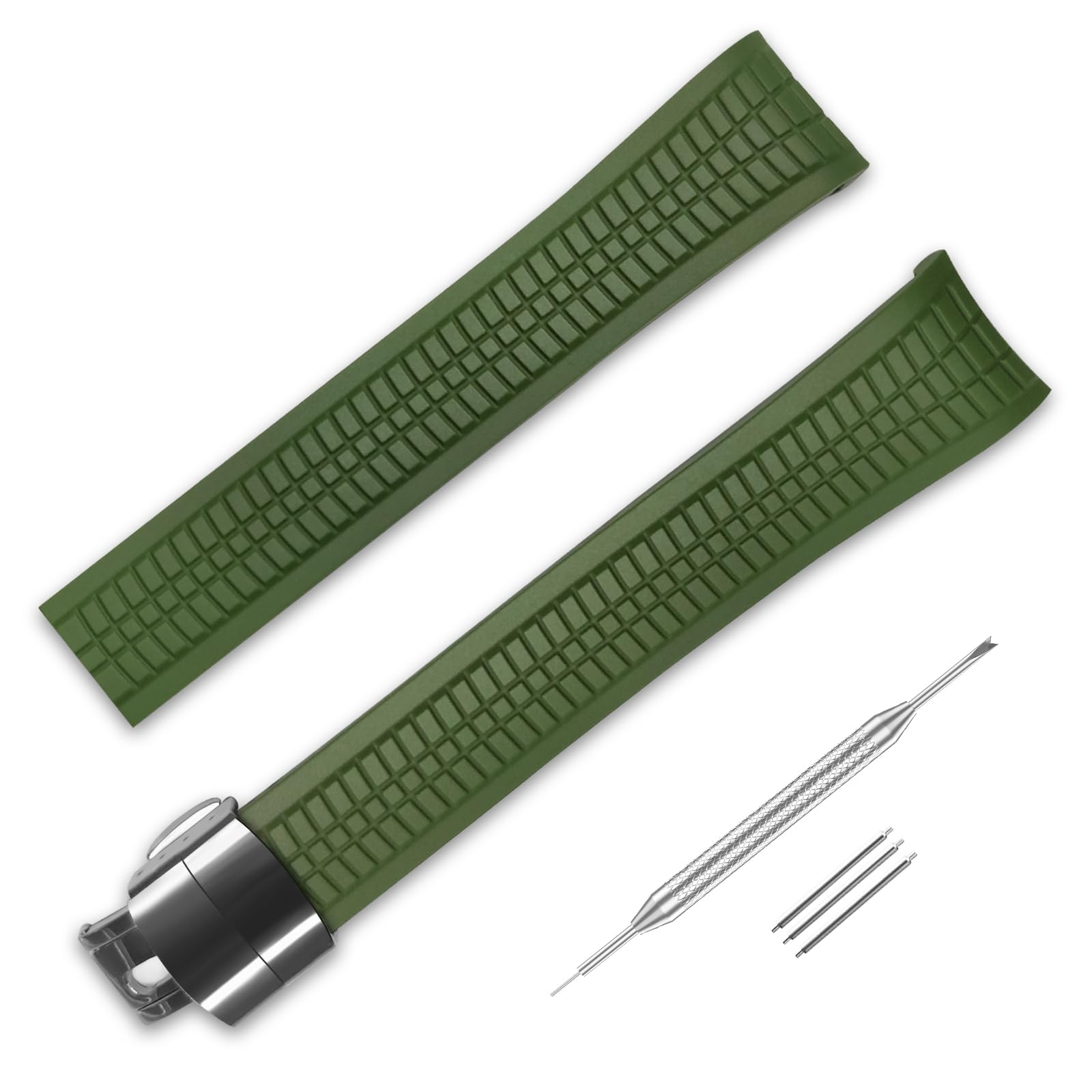 Patek Philippe Aquanaut 5167A 5164A Silicone Watch Band - Durable 21mm Rubber Strap for Sports & Diving