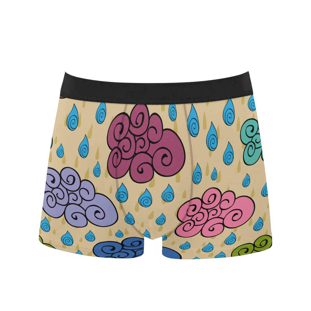InterestPrint Men's Classic Fit Boxer Briefs - Soft Breathable Cotton Underwear with Chalkboard Doodle Design | Perfect for Everyday Wear, Gym & Sleep