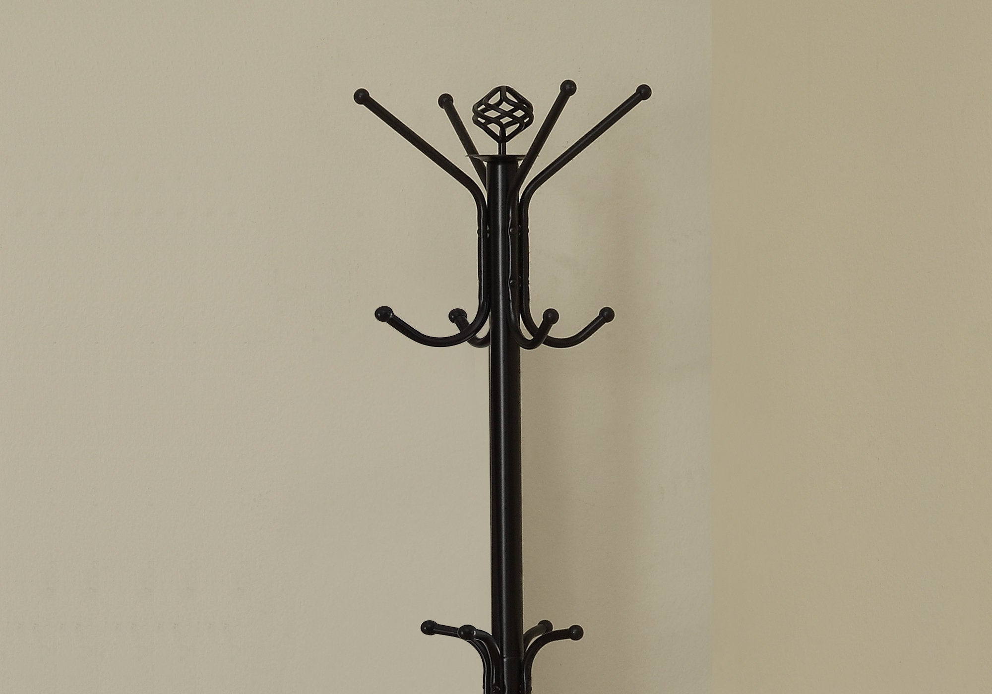 Black Metal Coat Rack 70 Inches Tall - Heavy Duty Freestanding Entryway Hallway Organizer for Jackets, Hats, Bags & Accessories