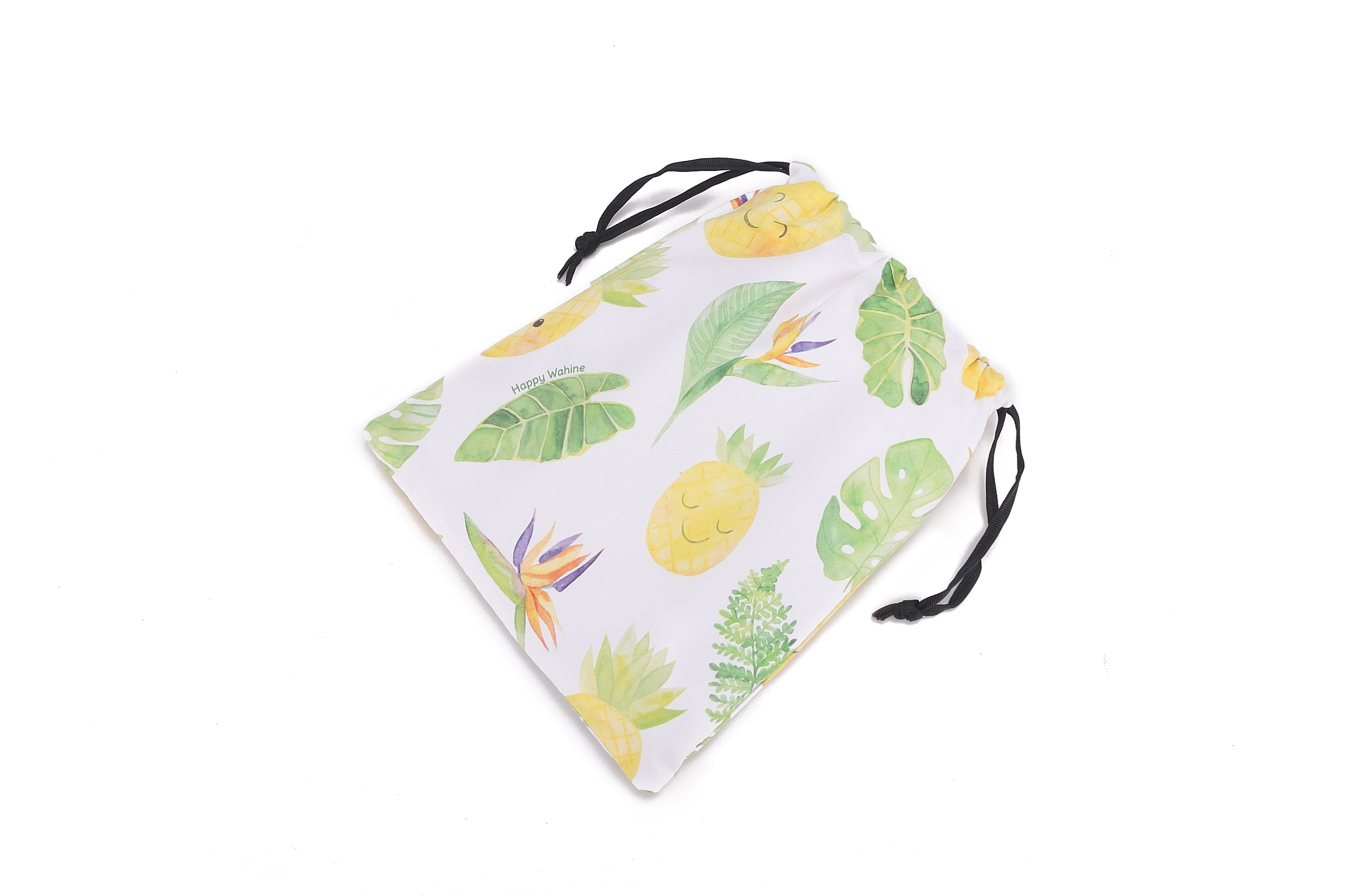 Stylish Hooded Beach Towel Poncho for Teens - Monstera & Pineapple Print in White - Perfect for Pool, Beach, and Outdoor Activities