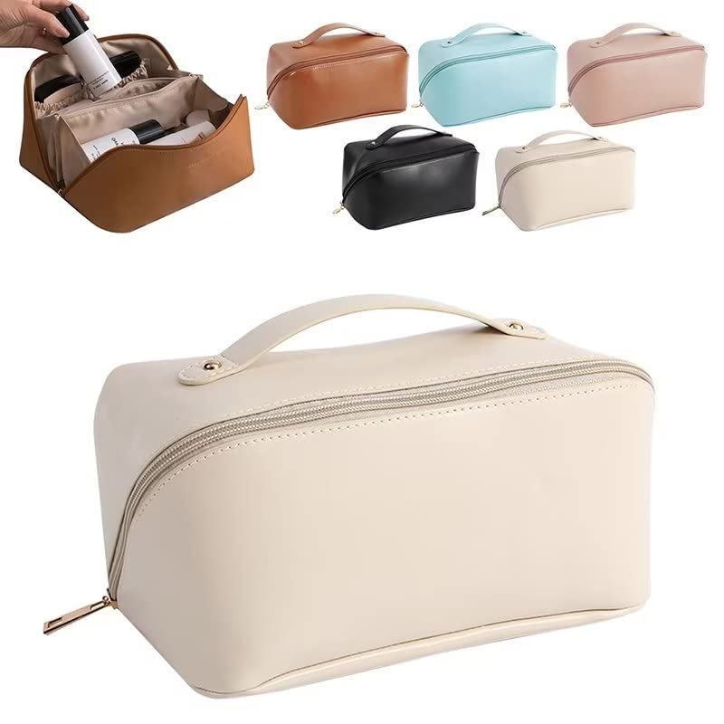 Large Waterproof Travel Cosmetic Bag - Hanging Toiletry Organizer for Makeup & Essentials