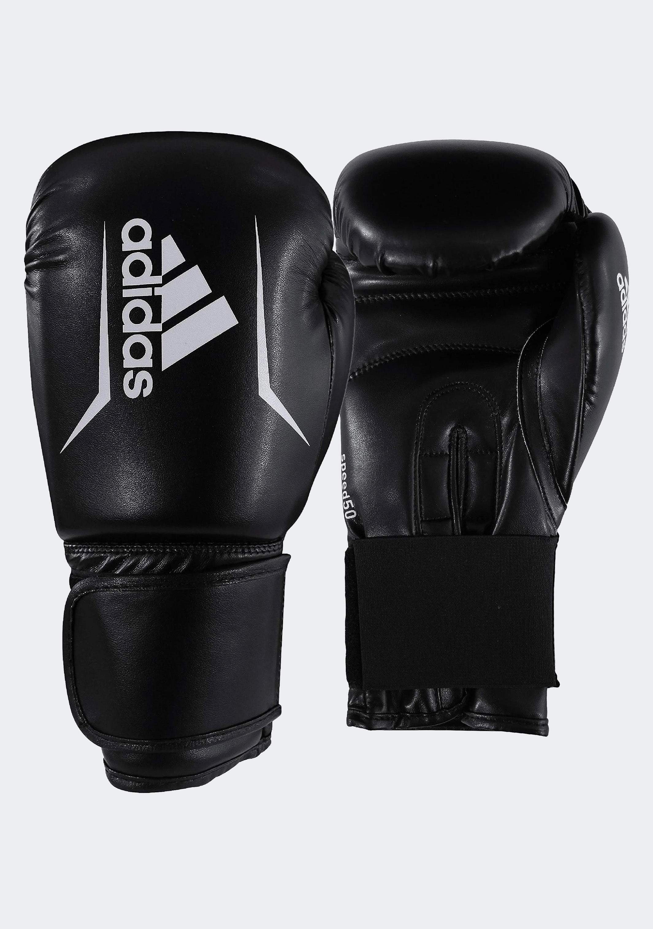 Adidas Speed 50 Boxing Gloves for Men & Women - 16oz Professional Training Gloves - Black - Perfect for Boxing, MMA, Kickboxing & Fitness Training