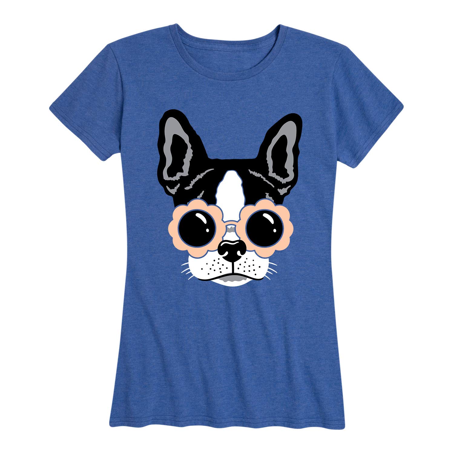 Trendy Daisy Sunglasses Dog Graphic T-Shirt for Women - Soft Cotton Short Sleeve Tee - Perfect for Casual Wear, Summer Outfits & Dog Lover Gifts