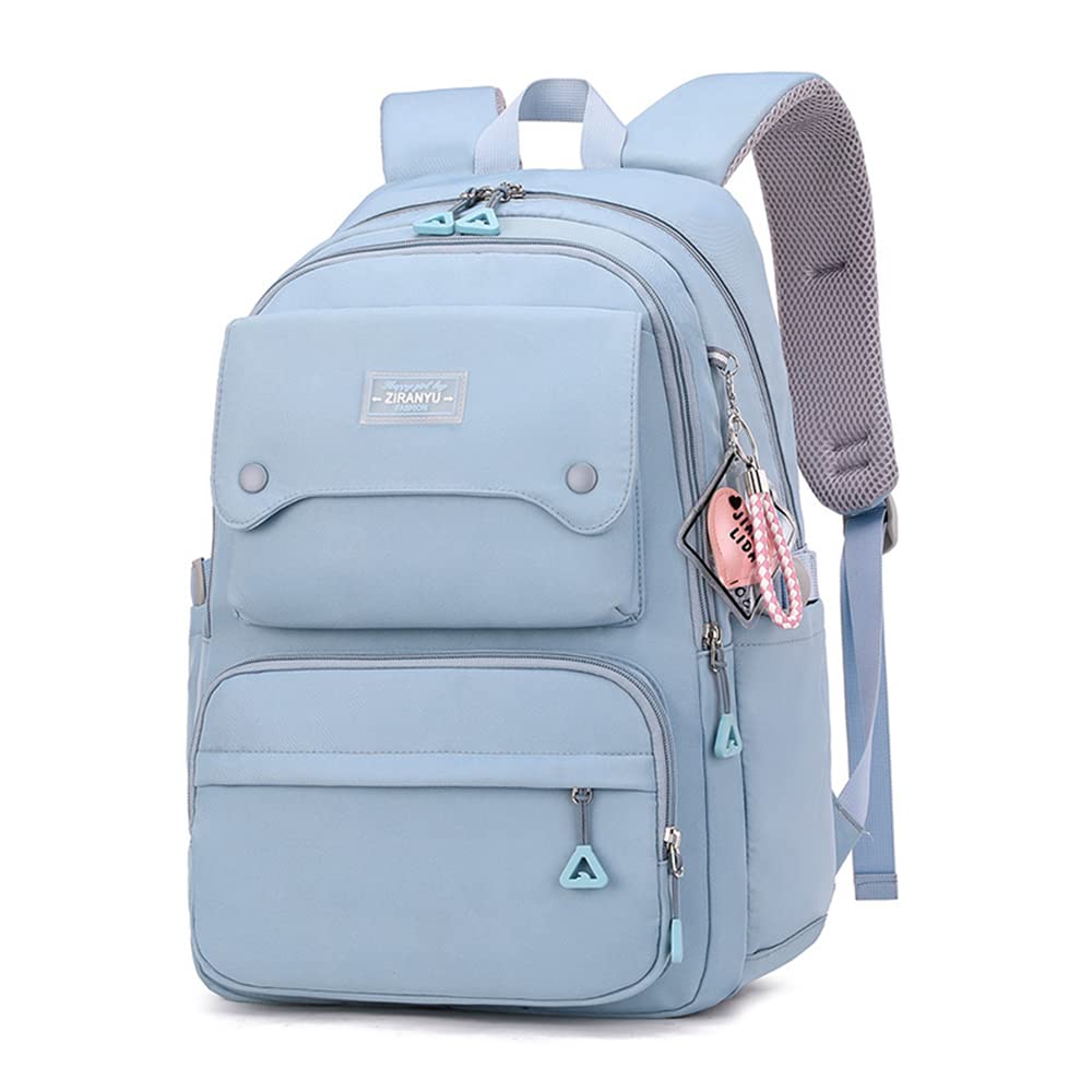 **Kids Waterproof Backpack for Girls - Lightweight School Bag for Elementary & Middle School, Teen Travel, Books & Daily Use - Durable Solid Color Casual Backpack**