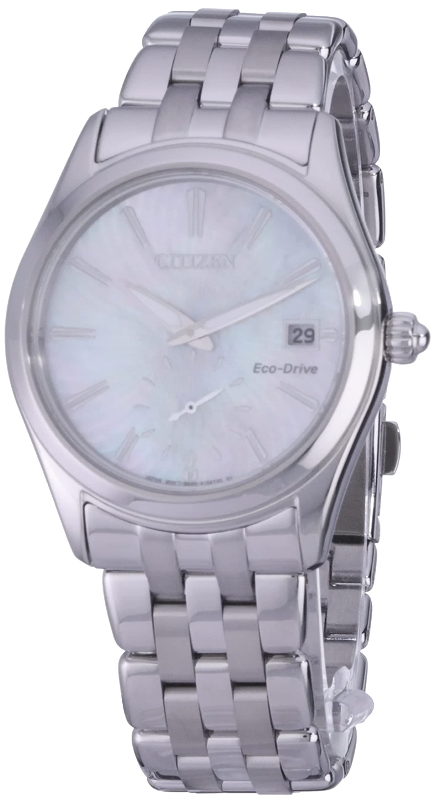 Citizen Eco-Drive EV1030-57D Silver-Tone Stainless Steel Watch for Men - Waterproof & Solar Powered - Perfect for Business, Casual & Outdoor Activities