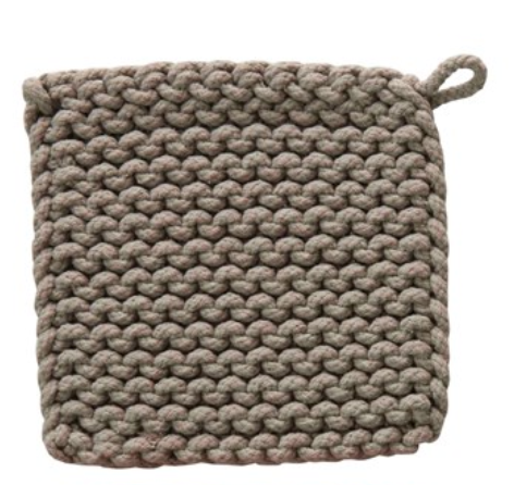 Handmade Crochet Pot Holder Set - Heat Resistant Kitchen Accessories for Cooking, Baking & Serving - Perfect for Hot Pans, Dishes & Trivets