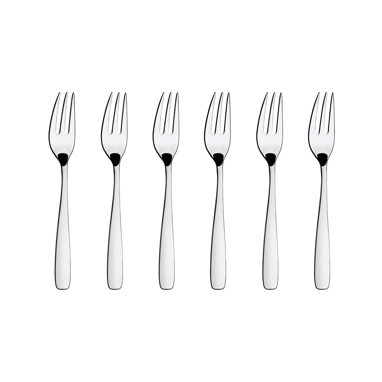Tramontina Premium Stainless Steel Cake Forks Set of 6 - Elegant Dessert Forks for Birthday, Wedding, Party & Afternoon Tea (Dishwasher Safe)