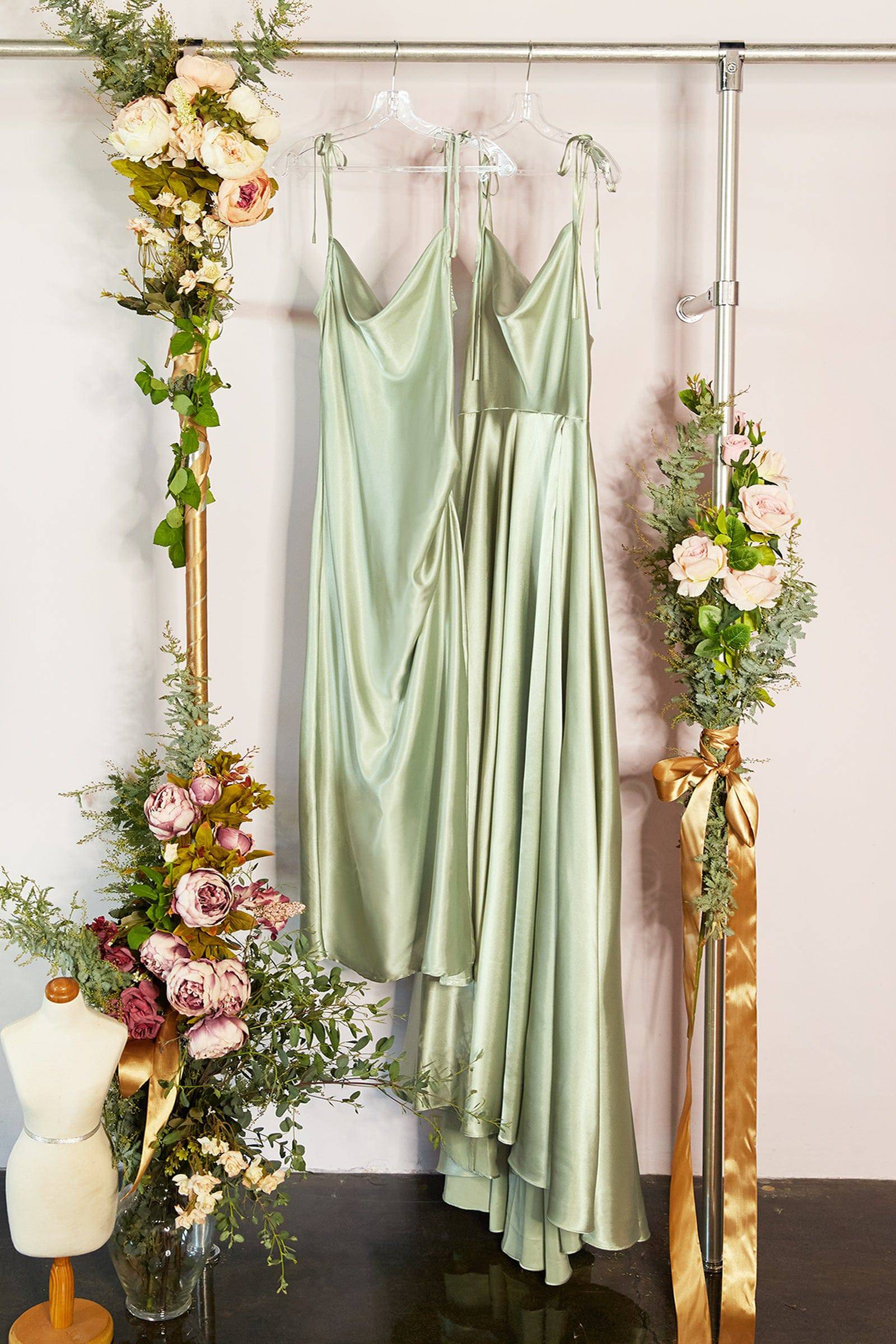 Cinderella Divine BD103 Satin Ruched Slit Leg Midi Dress - Elegant Party & Evening Wear for Women | Perfect for Weddings, Cocktails & Special Occasions