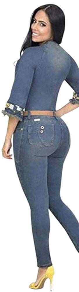 Colombian Butt Lifting Jumpsuit - Blue Shapewear Bodysuit for Women | Tummy Control & Booty Enhancement | Perfect for Parties, Date Nights & Special Occasions