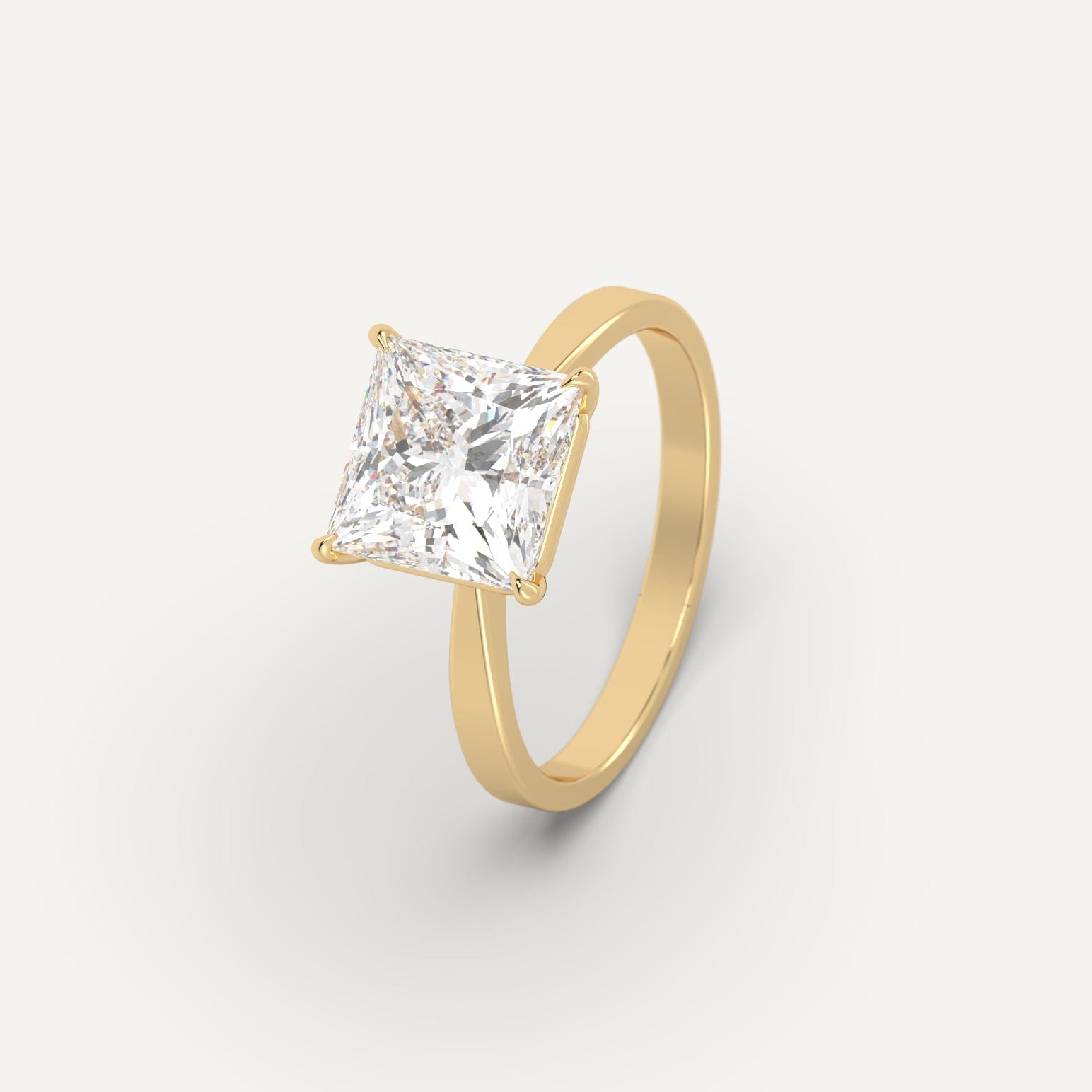 3 Carat Princess Cut Diamond Engagement Ring for Women - Sparkling Wedding & Proposal Jewelry Gift