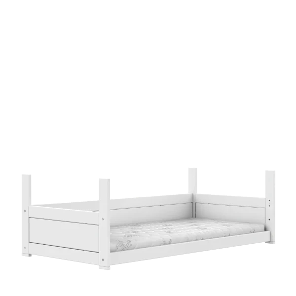 Convertible Kids Bed - 2-in-1 Flippable Single Bed for Toddlers & Children | Space-Saving Nursery & Guest Room Solution