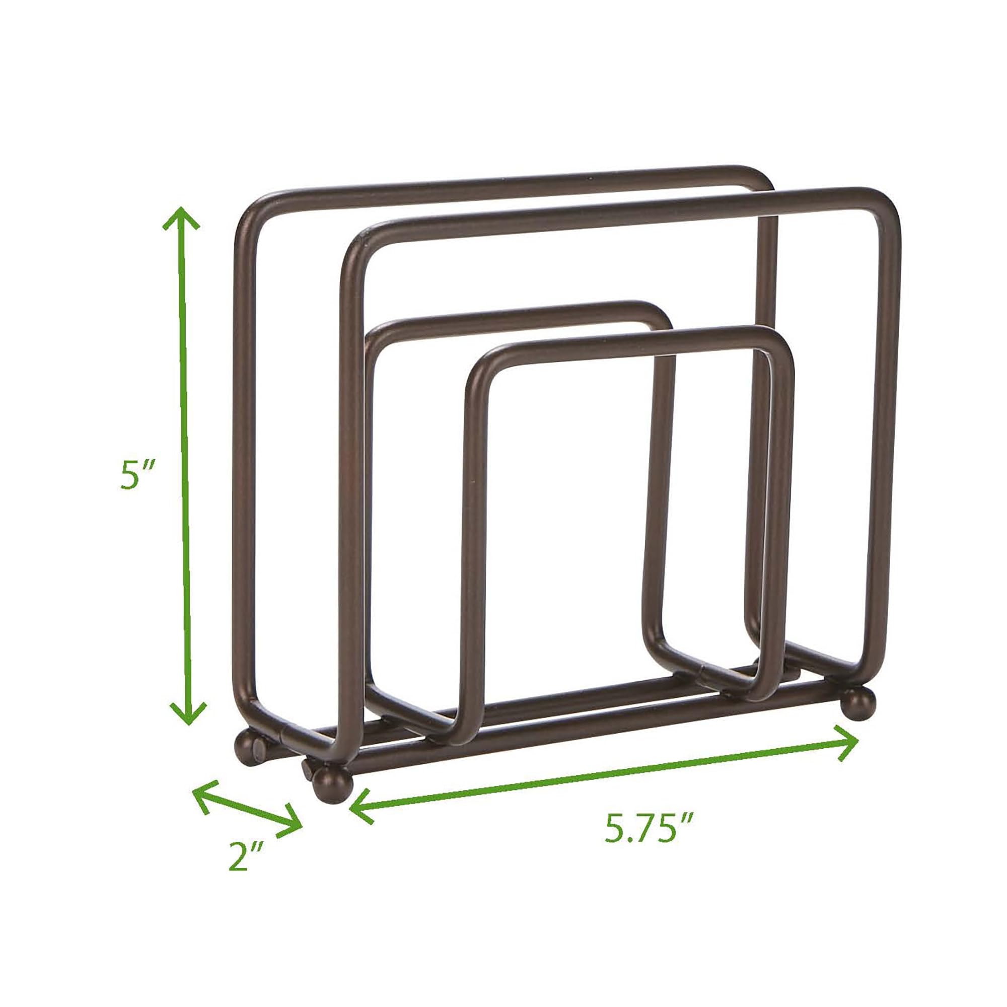 Mind Reader Stainless Steel Cocktail Napkin Holder & Tissue Caddy - Perfect for Restaurants, Bars, Kitchens, Cafes & Home Use - Durable Tabletop Dispenser for Countertops & Diners (Brown) | Ideal for Serving Drinks, Dining & Entertaining