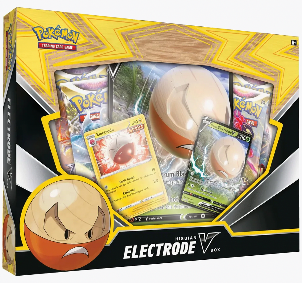 Hisuian Electrode V Box - Pokemon Trading Card Game (TCG) Expansion Pack | Collectible Cards for Battles & Trading | Perfect for Pokemon Fans & Card Game Enthusiasts