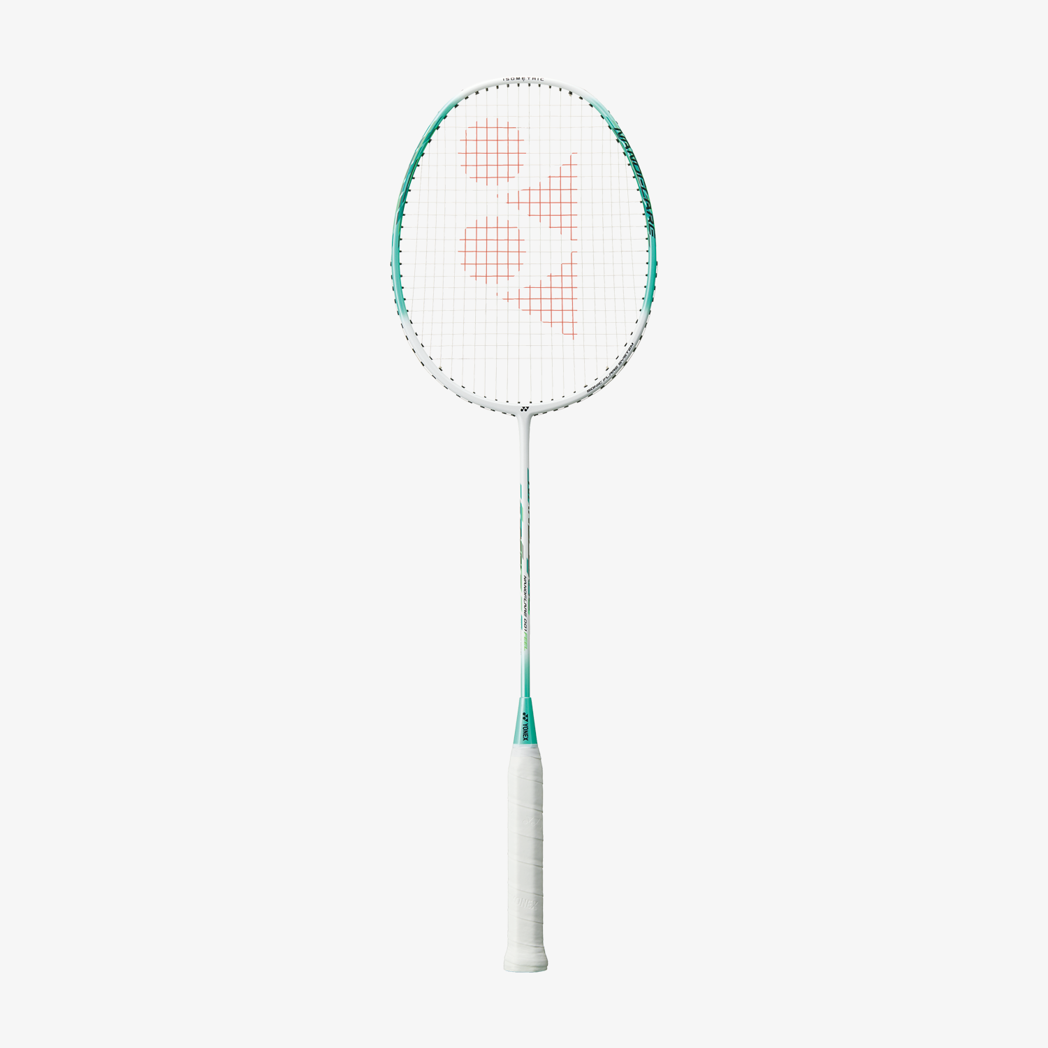 Yonex Nanoflare 001 Feel Badminton Racket (White/Mint) - Pre-Strung with High Performance String | Perfect for Competitive Play & Training Sessions