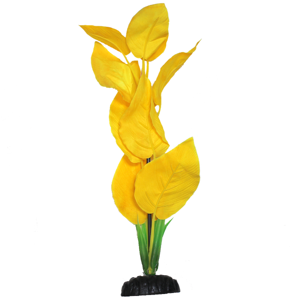 Premium Yellow Crypt Silk Aquarium Plants (12 Pack) - Realistic Artificial Fish Tank Decor for Freshwater & Tropical Aquariums - Perfect for Aquascaping, Betta Fish Tanks & Aquatic Plant Arrangements