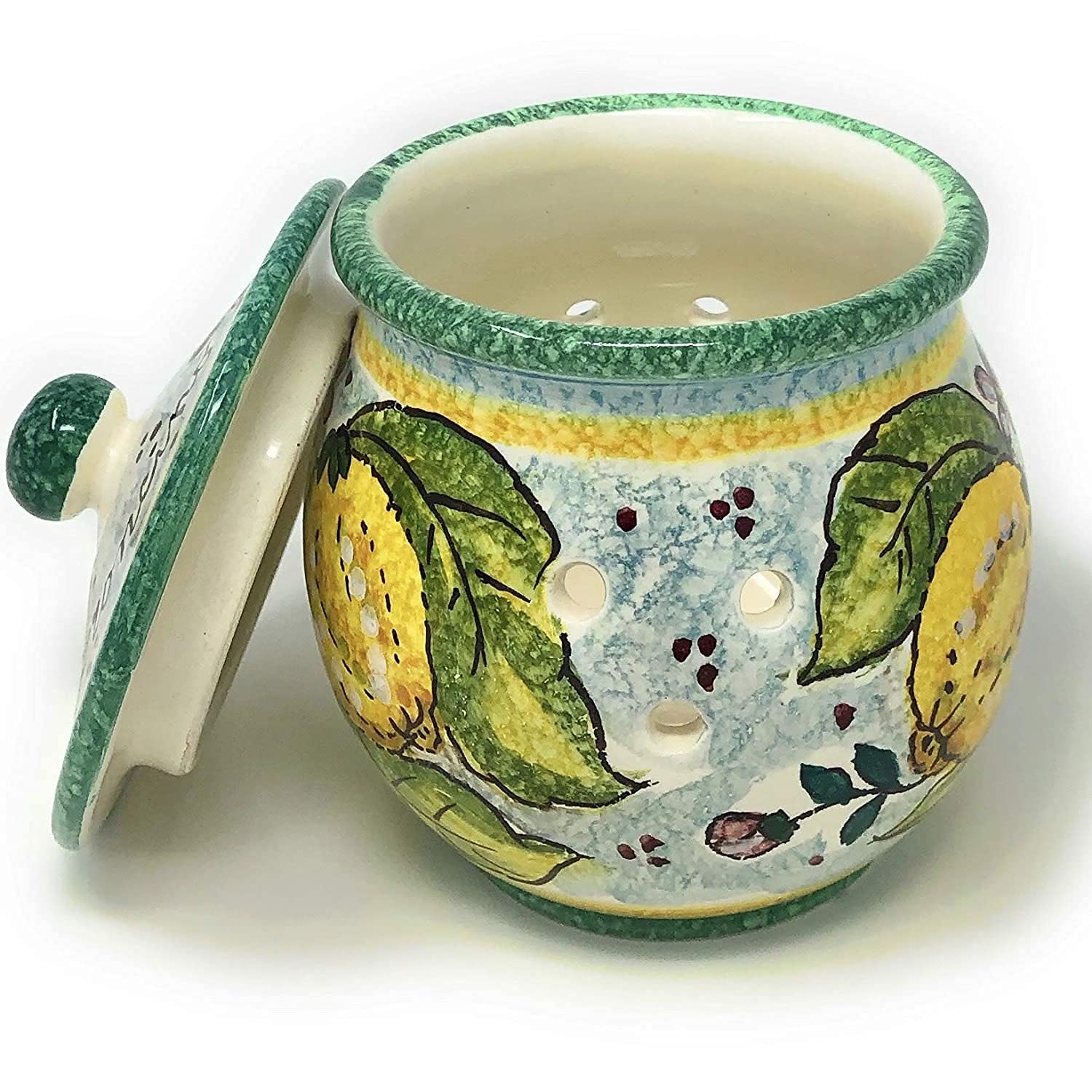 Italian Ceramic Chilli Pepper Jar Holder - Hand Painted Tuscan Art Pottery, Peperoncino Kitchen Decor, Made in Italy | Perfect for Spice Storage, Italian Kitchen Decor & Gift Ideas