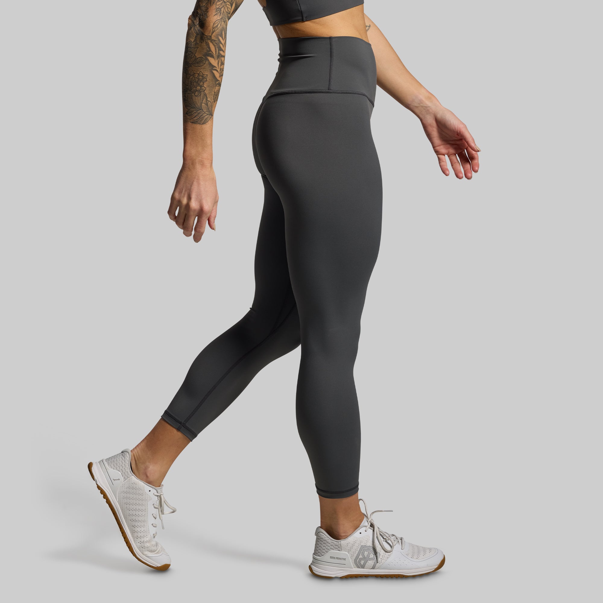 Premium High-Waisted Yoga Leggings 2.0 - Gunmetal Gray - Women's Workout Tights for Running, Gym & Lounge - Moisture-Wicking & Squat-Proof Activewear
