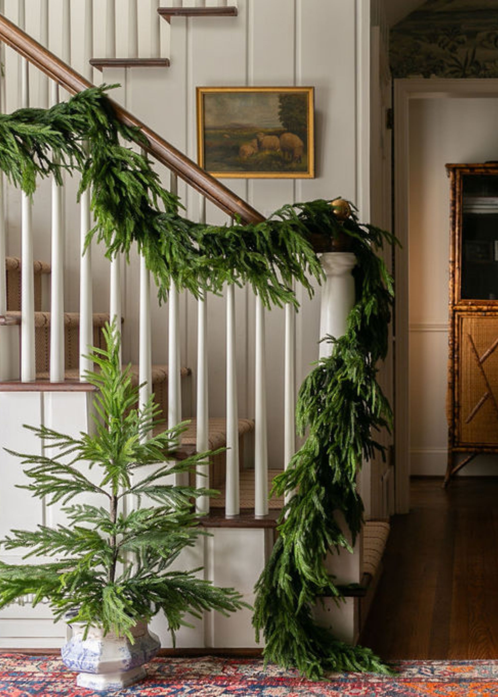 Afloral Real Touch Deluxe Norfolk Pine Garland 96