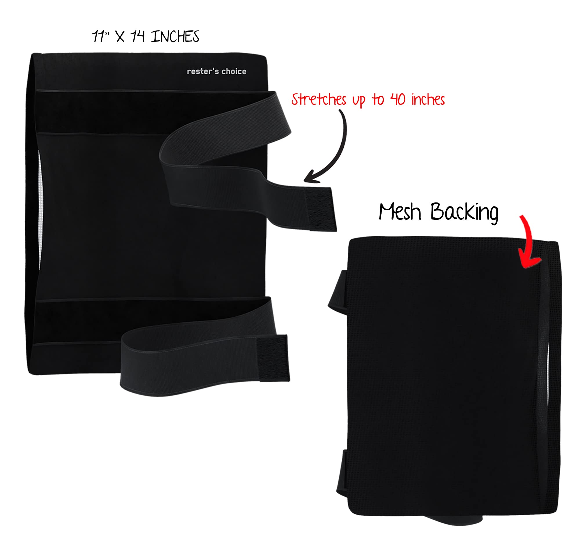 Rester's Choice Adjustable Ice Pack Wrap Holder for Large 11