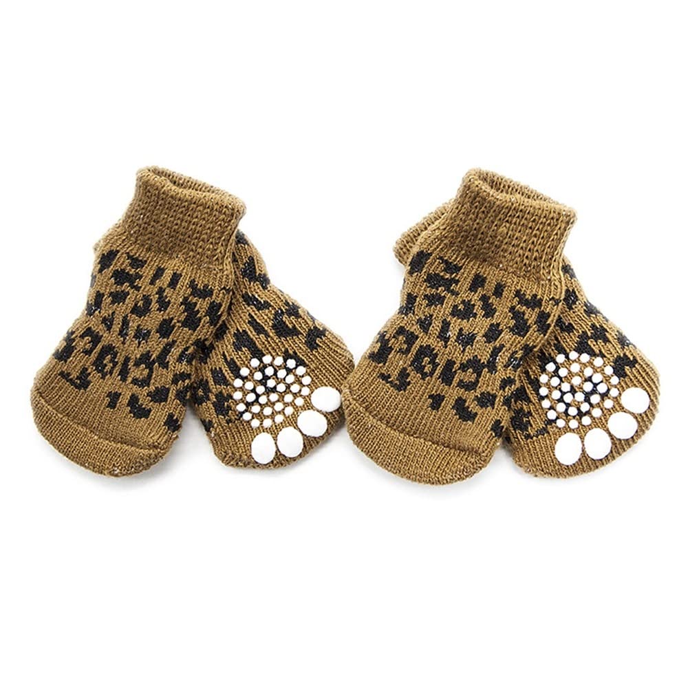 MiOYOOW Non-Slip Dog Socks with Grip - Paw Protector Traction Control Indoor Shoes for Small, Medium & Large Dogs - Perfect for Hardwood Floors, Tile & Outdoor Adventures