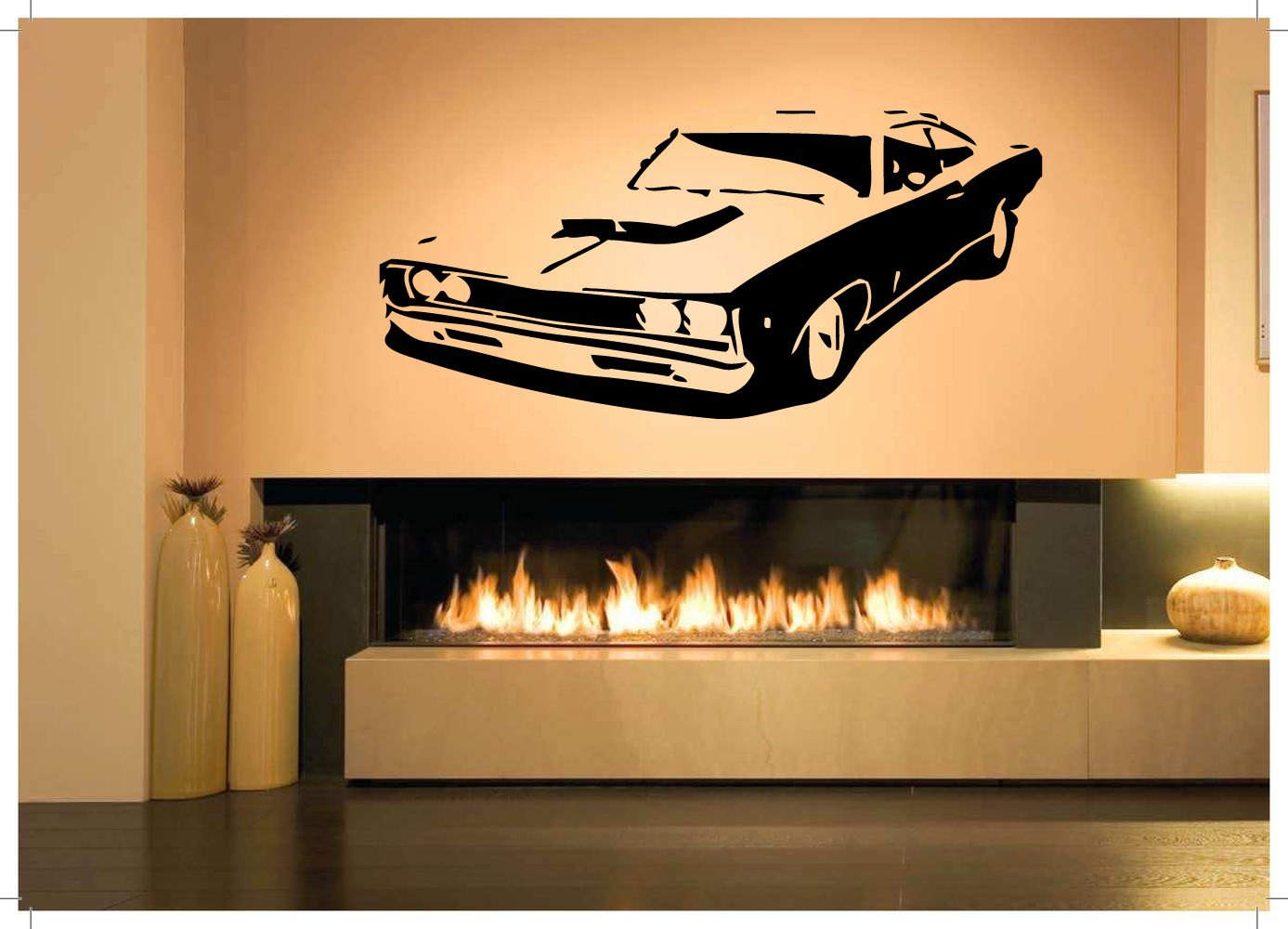 Vintage Muscle Car Wall Decal - Large Antique Auto Vinyl Sticker Mural for Room Decor | Perfect for Bedroom, Man Cave & Garage Wall Art