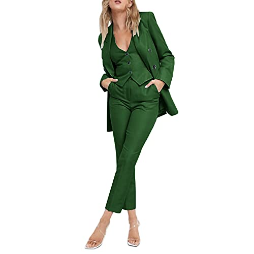 Stylish Women's 3-Piece Office Suit Set - Professional Blazer, Vest & Pants for Business Women | Perfect for Work, Interviews & Corporate Events